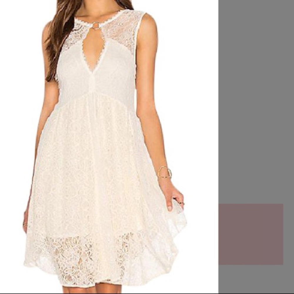 Free People Don’t You Dare Dress in Neutral-Cream